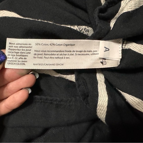 Eileen Fisher Classic Aztec Bateau Neck Nomadic Stripe Shift Dress - Picture 10 of 10